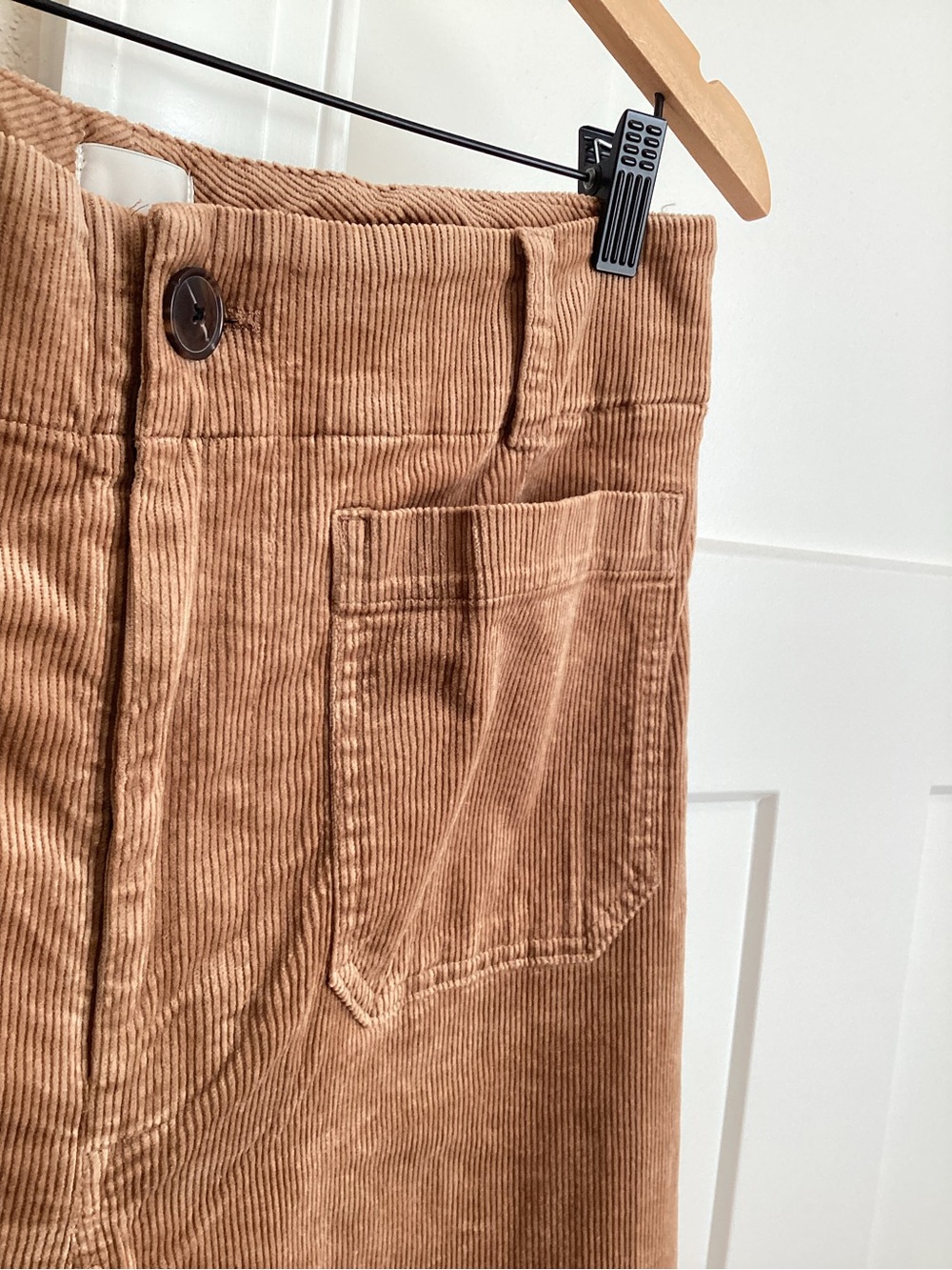Anthropologie Colette Pants Maeve Wide Leg Full Length Corduroy New 31 Camel - Picture 3 of 10